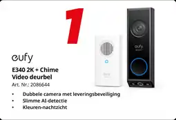 MediaMarkt Cufy E340 2K + Chime Video deurbel aanbieding