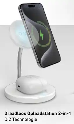 MediaMarkt Draadloos Oplaadstation 2-in-1 Qi2 Technologie aanbieding