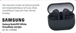 MediaMarkt Samsung Galaxy Buds3FE White Draadloze oortjes aanbieding