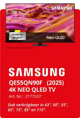 MediaMarkt Samsung QE55QN90F 2025 4K Neo QLED TV aanbieding