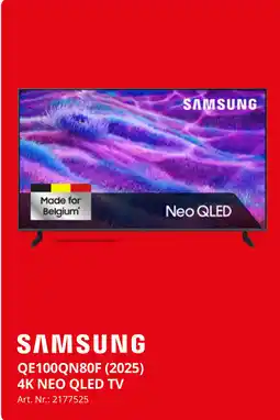 MediaMarkt Samsung QE100QN80F 2025 4K Neo QLED TV aanbieding