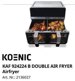 MediaMarkt Koenic KAF 924224 B Double Air Fryer Airfryer aanbieding