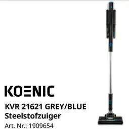 MediaMarkt Koenic KVR 21621 Grey / Blue Steelstofzuiger aanbieding