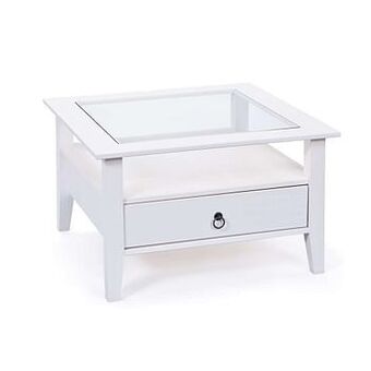 Leen Bakker Salontafel Provence - wit - 45x75x75 cm - Leen Bakker aanbieding