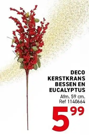 Deco Kerstkrans Bessen en Eucalyptus