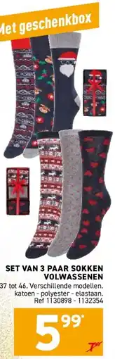 Trafic Set van 3 paar sokken volwassenen aanbieding