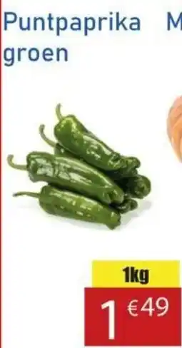 Tanger Markt Puntpaprika groen aanbieding