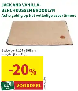 Horta Jack and Vanilla Benchkussen Brooklyn aanbieding
