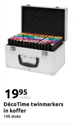 Action DécoTime Twinmarkers in koffer aanbieding