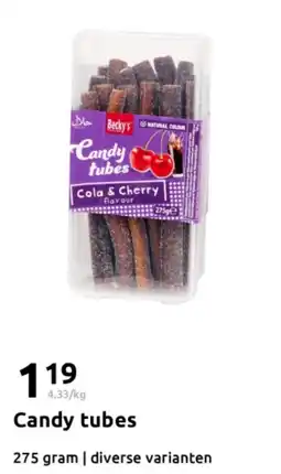 Action Candy tubes aanbieding