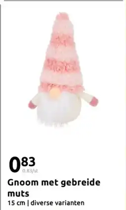 Action Gnoom met gebreide muts aanbieding