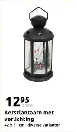 Action Kerstlantaarn met verlichting aanbieding