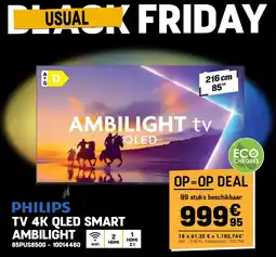 Electro Depot Philips TV 4K QLED SMART AMBILIGHT aanbieding