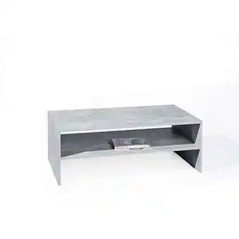 Leen Bakker Salontafel Beton - grijs - 41x115x60 cm - Leen Bakker aanbieding