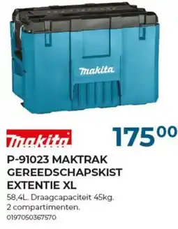 Meno Makita P-91023 maktrak gereedschapskist extentie xl aanbieding