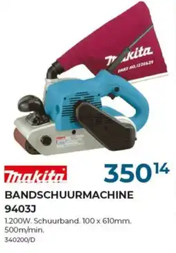 Meno Makita Bandschuurmachine 9403J aanbieding