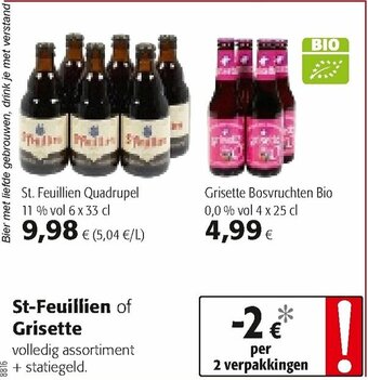 Colruyt St-Feuillien of Grisette aanbieding