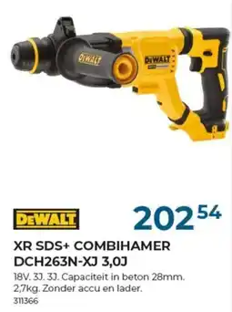 Meno DeWalt XR SDS+ combihamer DCH263N-XJ 3,0J aanbieding