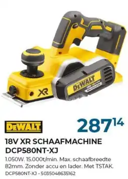 Meno Dewalt 18v xr schaafmachine DCP580NT-XJ aanbieding