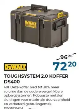 Meno Dewalt toughsystem 2.0 koffer DS400 aanbieding