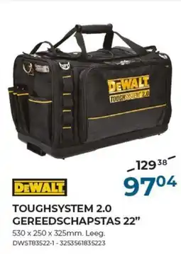 Meno Dewalt toughsystem 2.0 gereedschapstas 22” aanbieding