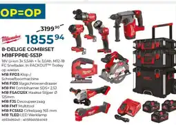 Meno Milwaukee 8-delige combiset M18FPP8E-553P aanbieding