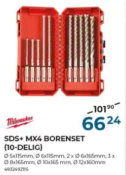 Meno Milwaukee sds+ mx4 borenset aanbieding