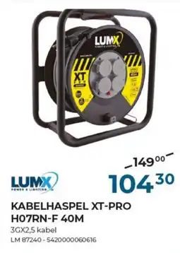 Meno Lumx kabelhaspel XT-PRO H07RN-F 40M aanbieding