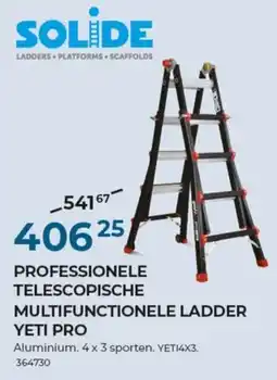 Meno Solide professionele telescopische multifunctionele ladder yeti pro aanbieding