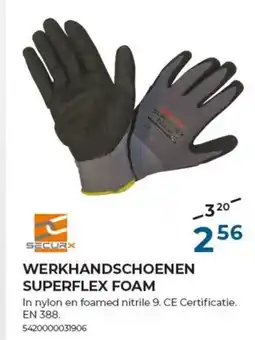 Meno Securx werkhandschoenen superflex foam aanbieding