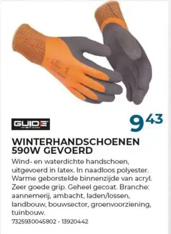 Meno Guide winterhandschoenen 590w gevoerd aanbieding