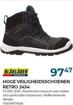 Meno Blåkläder hoge veiligheidsschoenen retro 2434 aanbieding
