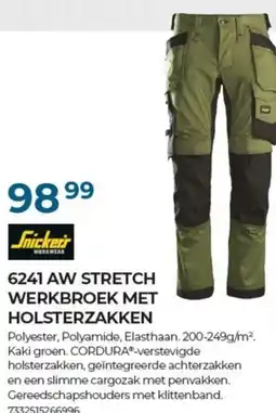 Meno Snickers 6241 aw stretch werkbroek met holsterzakken aanbieding
