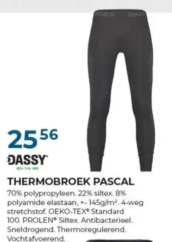 Meno Dassy thermobroek pascal aanbieding