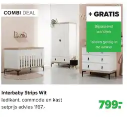 Baby-Dump Interbaby Strips Wit aanbieding