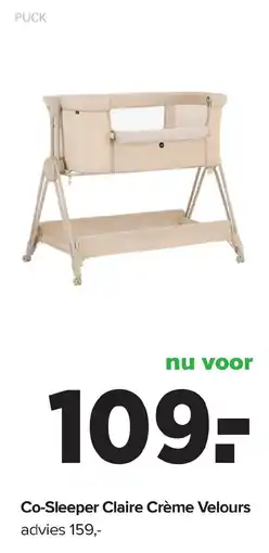 Baby-Dump Co-Sleeper Claire Crème Velours aanbieding