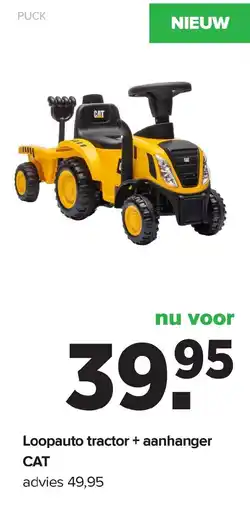 Baby-Dump Loopauto tractor + aanhanger CAT aanbieding