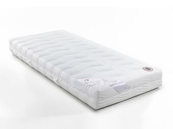 De Matrassen Gigant Matelas Velda Premium à ressorts ensachés P300 Visco coloris blanc-100x220 cm-Doux aanbieding