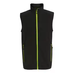 Decathlon Heren Fleece Gilet (Zwart/Lijkgroen) aanbieding