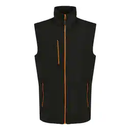 Decathlon Heren Softshell 2laags bodywarmer (Zwart/Oranje Pop) aanbieding