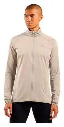 Decathlon Odlo Zeroweight Warm 2.0 hybride hardloopjas, beige aanbieding