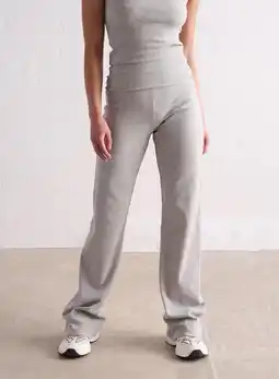 Decathlon Dames Yoga Broek Geribbelde Lichtgewicht Grijs Gemêleerd aanbieding