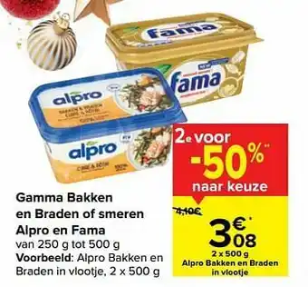 Carrefour Market Alpro bakken en braden in vlootje aanbieding