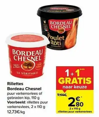 Carrefour Market Rillettes puur varkensvlees aanbieding