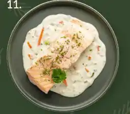 Intermarché Zalmrug, saus met kleine groenten en koriander aanbieding