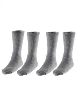 Decathlon Heren Thermo Sokken - 4 paar - Medium Grey aanbieding