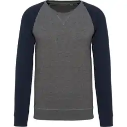 Decathlon Sweatshirt ronde hals Kariban bicolore Manches Raglan aanbieding