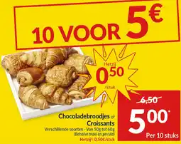 Intermarché Chocoladebroodjes of Croissants aanbieding