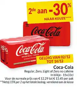 Intermarché Coca-Cola Regular, Zero, Light of Zero no cafeine aanbieding