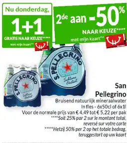 Intermarché San Pellegrino Bruisend natuurlijk mineraalwater aanbieding